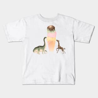 long-necked ice cream social Kids T-Shirt